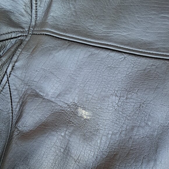 %Vintage Excelled Bomber Jacket Men Chocolate Brown Leather Size Large - Picture 7 of 8